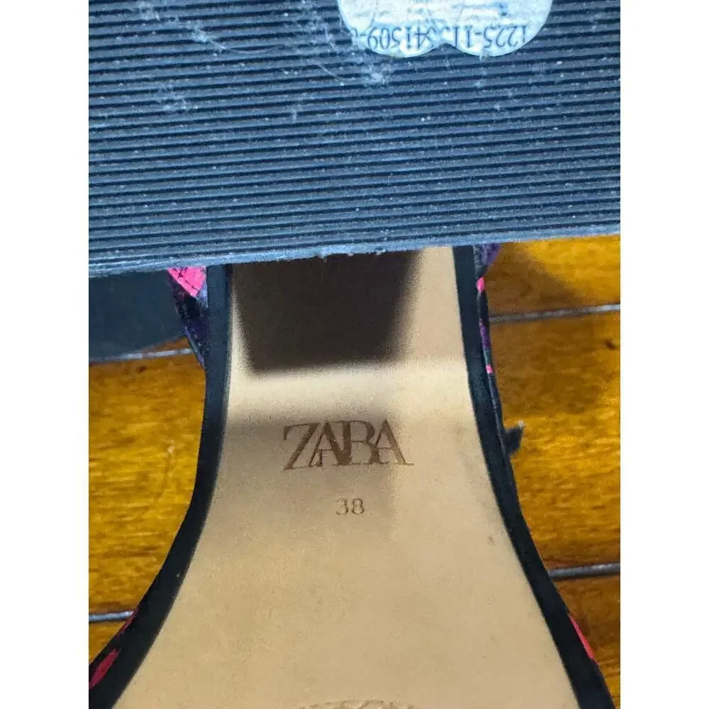 Zara Printed Platform Heels Size euro 38